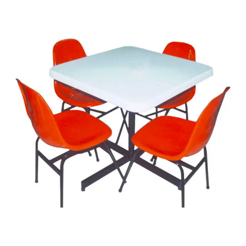 Mesa Cuadrada de Fibra de Vidrio